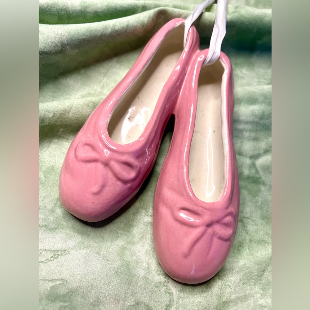 Pink Vintage Ceramic Ballerina Shoes